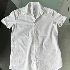 White Short Sleeve boys Shirt